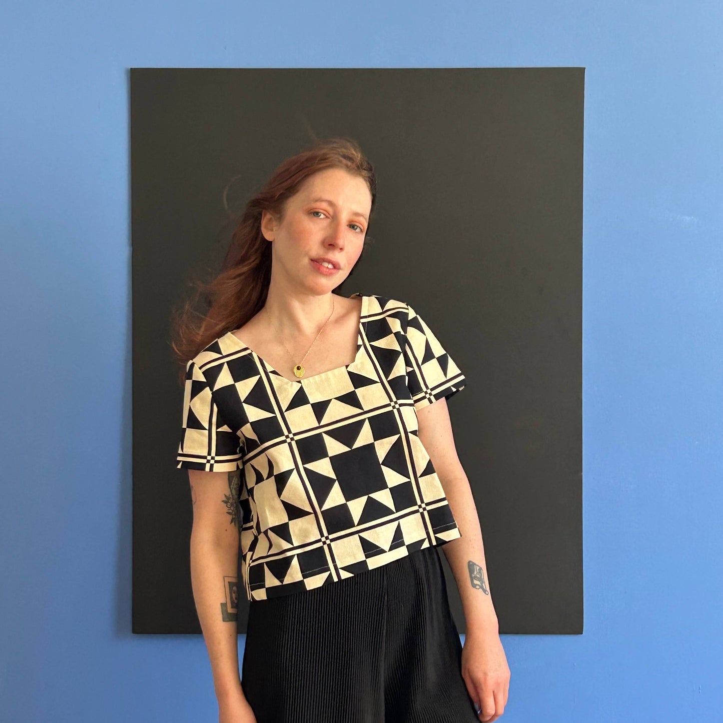 Quilt Star Crop Top