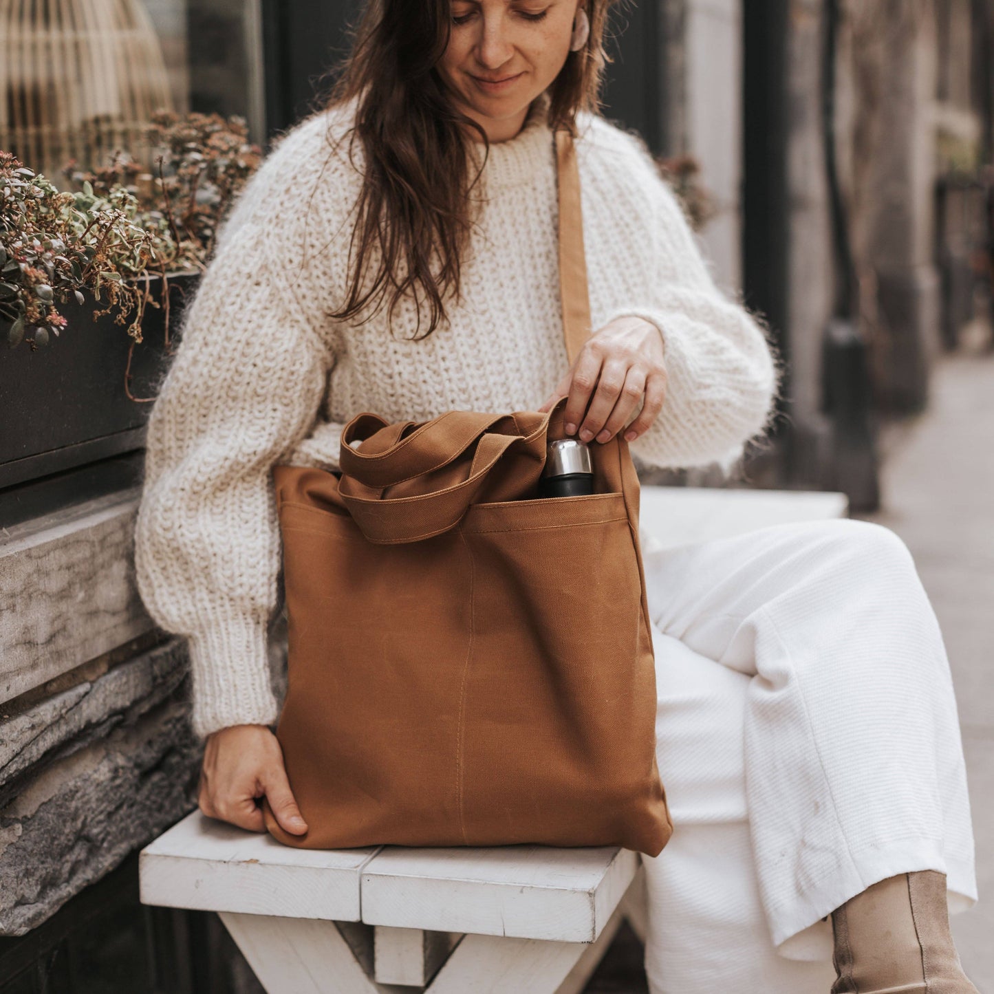 Crossbody cotton bag