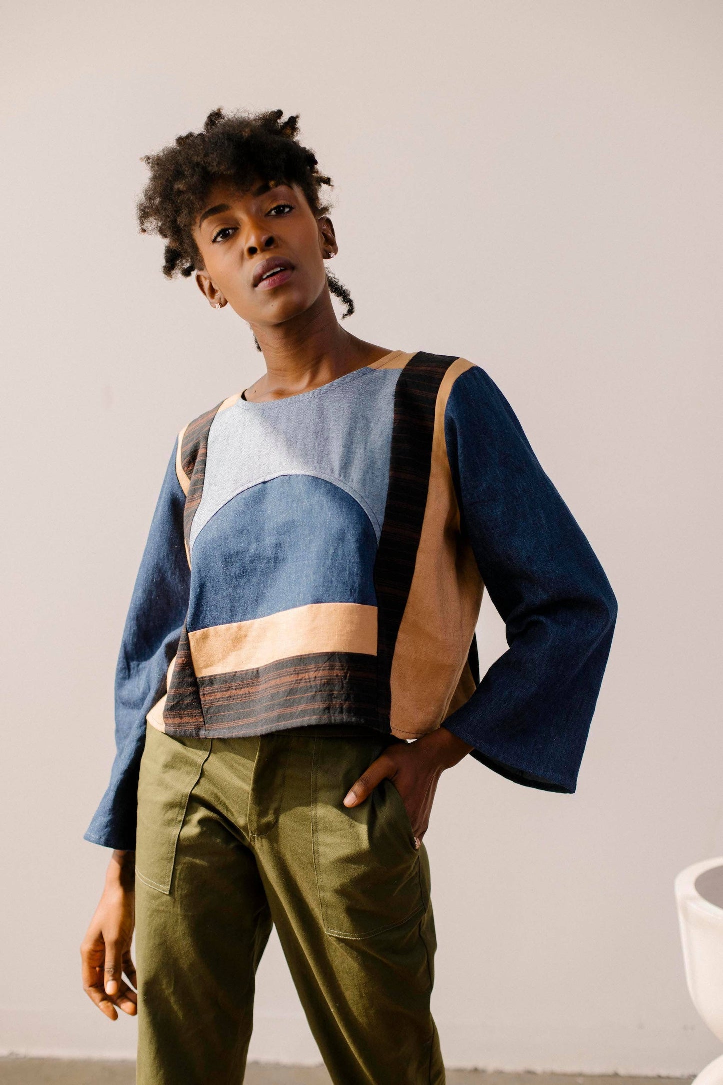 Long Sleeve Geometry Top