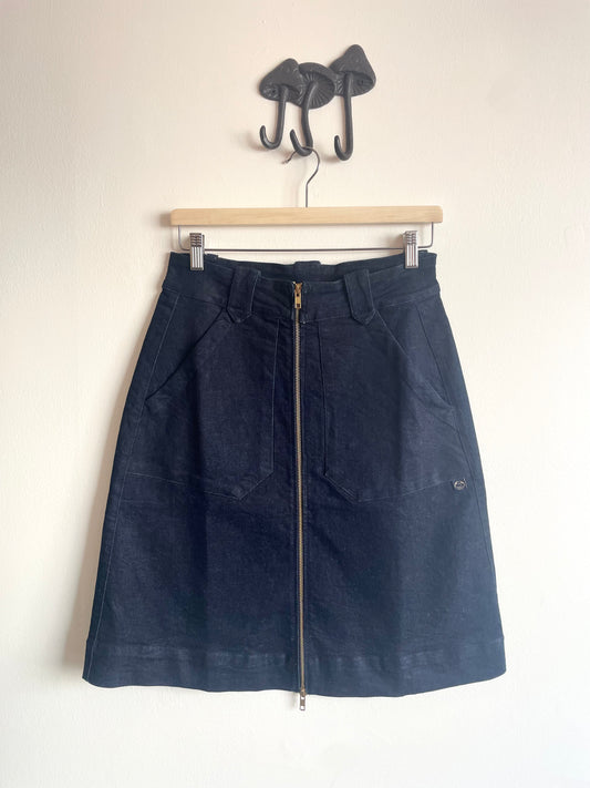 Zip Denim Skirt