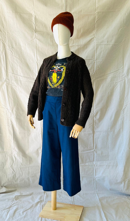 Liesel Pant in Navy Cotton Twill