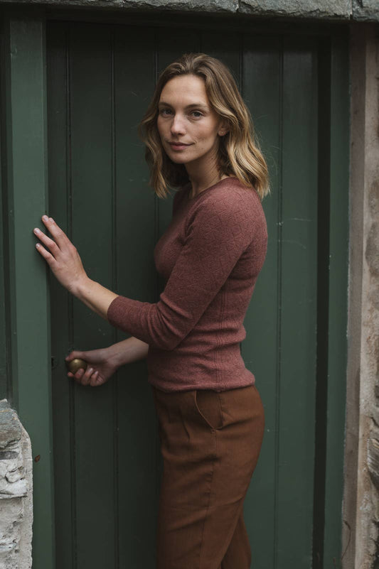 'Tricot de Peau' Fine Merino Top in Heather