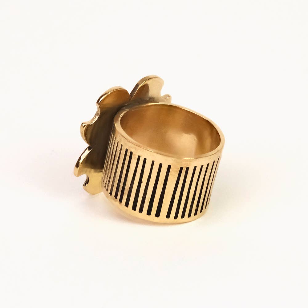 Amy Brass Bandana Slide Ring