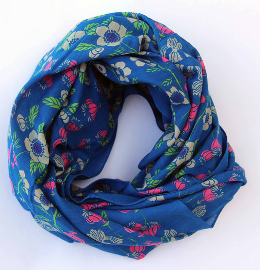So British Blue Cotton Square