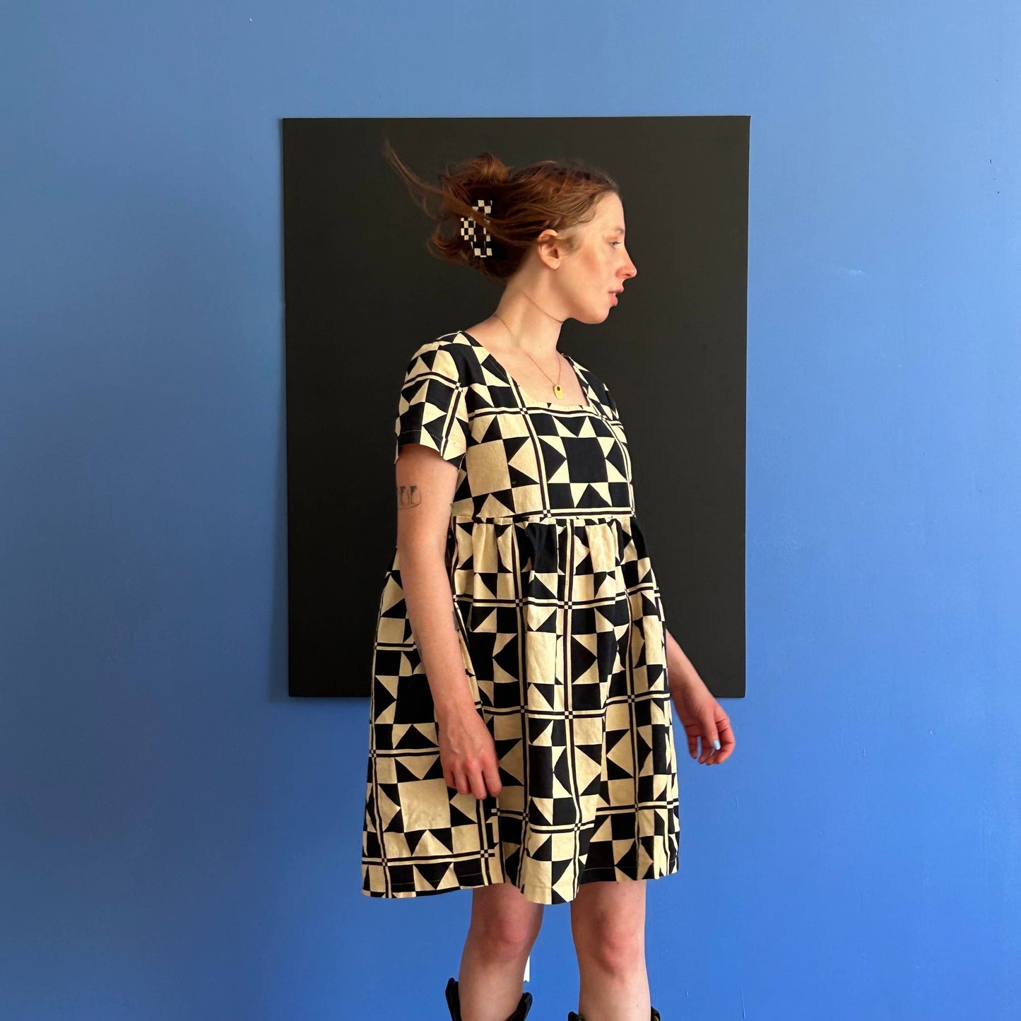 The Billie Dress in Quilt Star