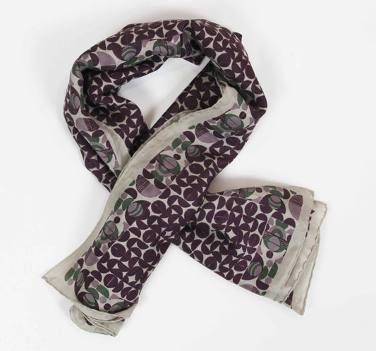 Prune Purple Silk Square